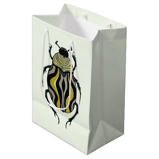 Cool Beetle Bug Art Insect Lover Medium Cadeauzakje (Voorkant Gekanteld)