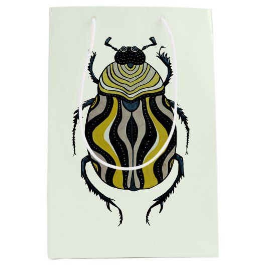 Cool Beetle Bug Art Insect Lover Medium Cadeauzakje (Voorkant)
