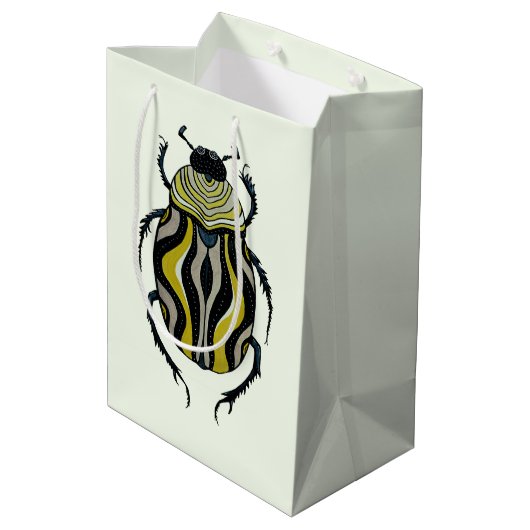 Cool Beetle Bug Art Insect Lover Medium Cadeauzakje (Achterkant Gekanteld)