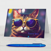 Cool Belated Birthday Cat Kaart