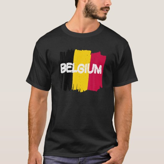 Cool Belgium Flag T-shirt (Voorkant)