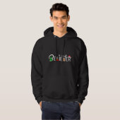 Cool Believer van Kerstmis. Rendier, Elf en Sant Hoodie (Voorkant volledig)