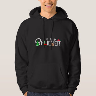 Cool Believer van Kerstmis. Rendier, Elf en Sant Hoodie