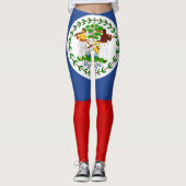 Cool Belize Flag Mode Leggings (Voorkant)