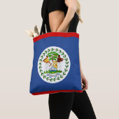 Cool Belize Flag Mode Tote Bag (Dichtbij)