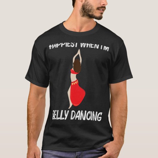 Cool Belly Dance voor mannen Shimmy daner sensu T-shirt (Voorkant)