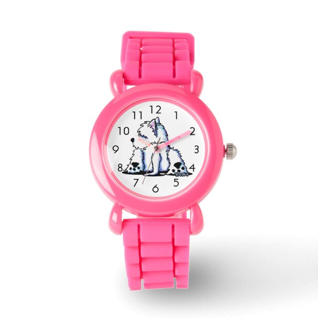 Cool Belly Westie Polshorloge Horloge (Voorkant)
