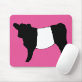 Cool Belted Galloway Cattle Rare Koe Beltie Steer Muismat (Met muis)