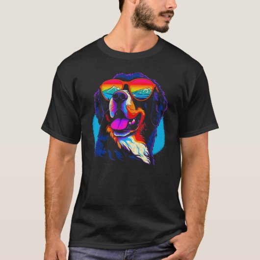 Cool Bernese Mountain Dog T-shirt (Voorkant)