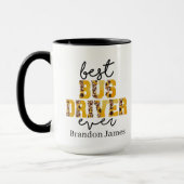 Cool Best Bus Driver Ever Naam toevoegen Mok (Links)