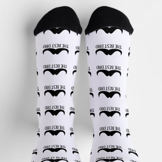 Cool best Dad Black Moustache Father's day pattern Sokken (Top)
