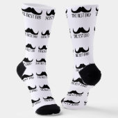 Cool best Dad Black Moustache Father's day pattern Sokken (Gebogen)