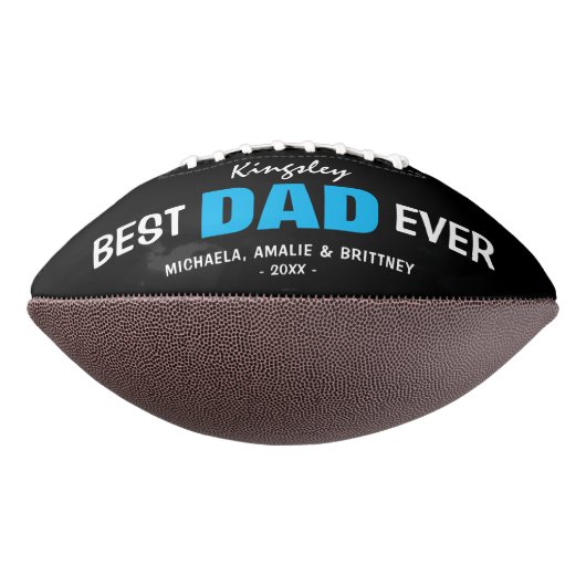 Cool 'BEST DAD EVER' foto- en naamcadeau American Football (Gedraaid 90)