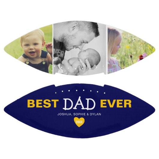 Cool Best Dad ever Photo Collage American Football (Panelen)