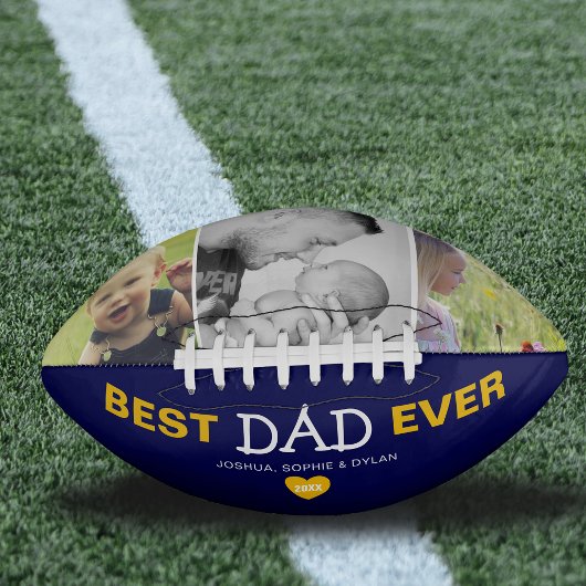 Cool Best Dad ever Photo Collage American Football