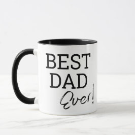 Cool Best Dad Ever Typography & Photo Custom Dad Mok