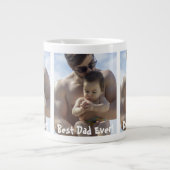 Cool Best Dad Ever Vaderdag Foto Grote Koffiekop (Voorkant)