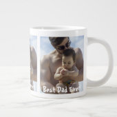 Cool Best Dad Ever Vaderdag Foto Grote Koffiekop (Rechts)