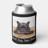 Cool Best Dog Dad ever Photo Personated Black Blikjeskoeler (Blikje Voorkant)