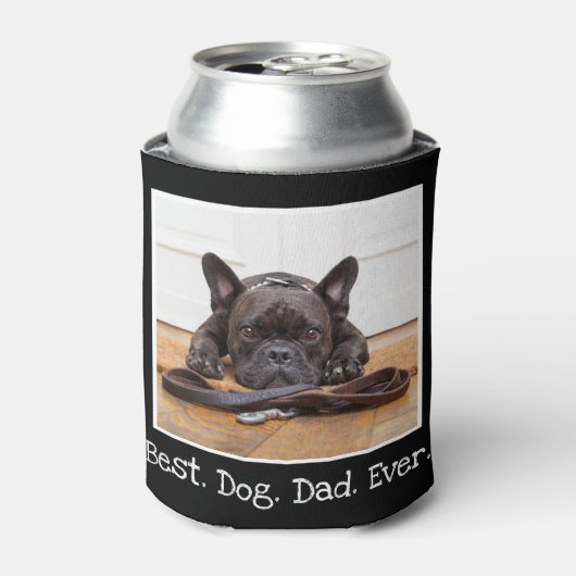 Cool Best Dog Dad ever Photo Personated Black Blikjeskoeler (Blikje Voorkant)