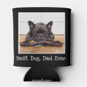 Cool Best Dog Dad ever Photo Personated Black Blikjeskoeler (Achterkant)
