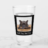 Cool Best Dog Dad ever Photo Personated Black Glas (Achterkant)
