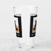 Cool Best Dog Dad ever Photo Personated Black Glas (Links)