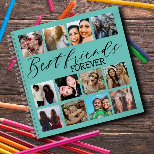 Cool Best Friends Forever Blauwgroen 9 Foto Notitieboek