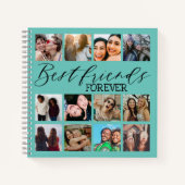 Cool Best Friends Forever Blauwgroen 9 Foto Notitieboek (Voorkant)