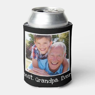 Cool Best Grandpa Ever Photo Persoonlijk zwart Blikjeskoeler