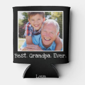 Cool Best Grandpa Ever Photo Persoonlijk zwart Blikjeskoeler (Voorkant)