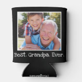 Cool Best Grandpa Ever Photo Persoonlijk zwart Blikjeskoeler (Achterkant)