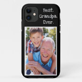 Cool Best Grandpa Ever Photo Persoonlijk zwart Case-Mate iPhone Case (Achterkant)