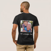 Cool Best Grandpa Ever Photo Persoonlijk zwart T-shirt (Achterkant volledig)
