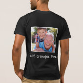 Cool Best Grandpa Ever Photo Persoonlijk zwart T-shirt (Achterkant)