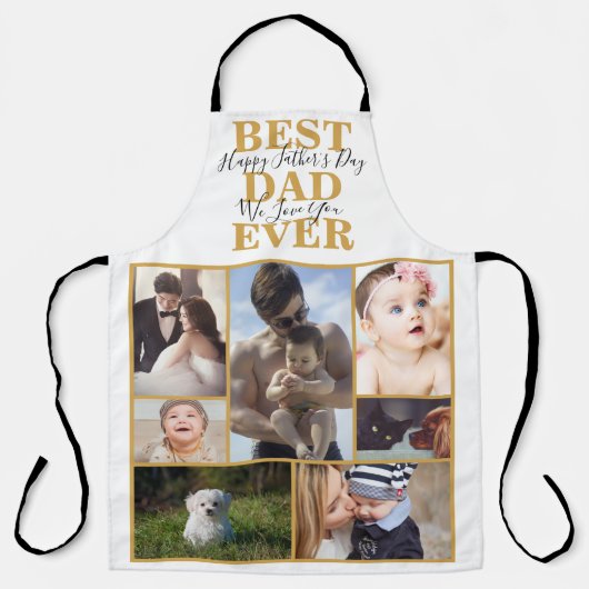 Cool Best Pap Ever Vaderdag Photo Collage Apro Schort (Voorkant)