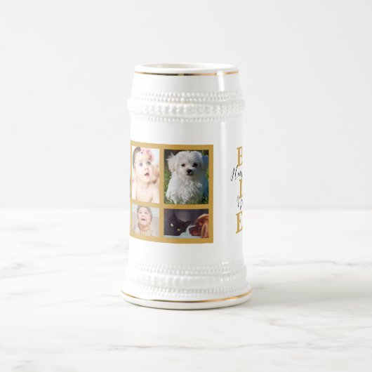 Cool Best Pap Ever Vaderdag Photo Collage Bierpul (Center)