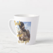 Cool Best Pap Ever We houden van je foto Latte Mok (Linkerhoek)