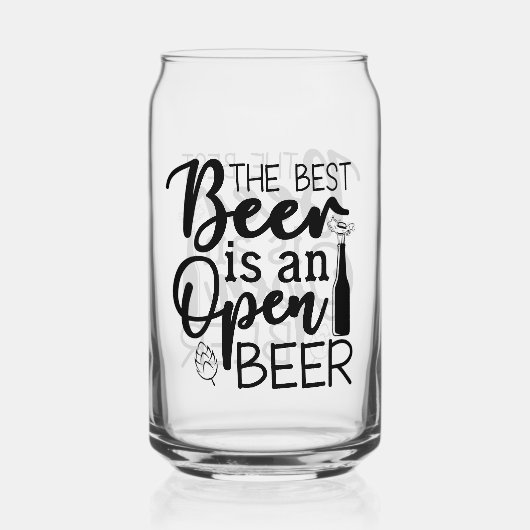 Cool beste bier woord kunst blikvorm glas (Voorkant)