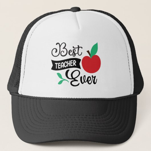 Cool beste leraar ooit woordkunst trucker pet (Voorkant)