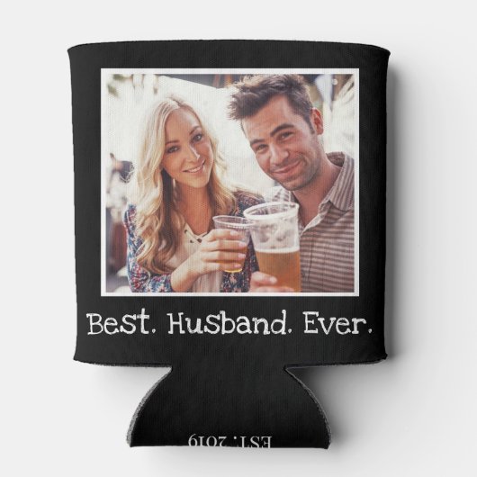 Cool Beste man ooit foto gepersonaliseerd uniek Blikjeskoeler (Achterkant)