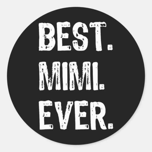 Cool Beste Mimi ooit Familie Grappig Ronde Sticker (Voorkant)