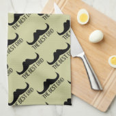 Cool beste pap Black Mustache Father Day-patroon Theedoek (Quarter Fold)