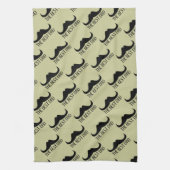 Cool beste pap Black Mustache Father Day-patroon Theedoek (Verticaal)