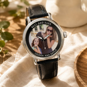 Cool BESTE PAPA OOIT Moderne Vaderdag Foto Horloge