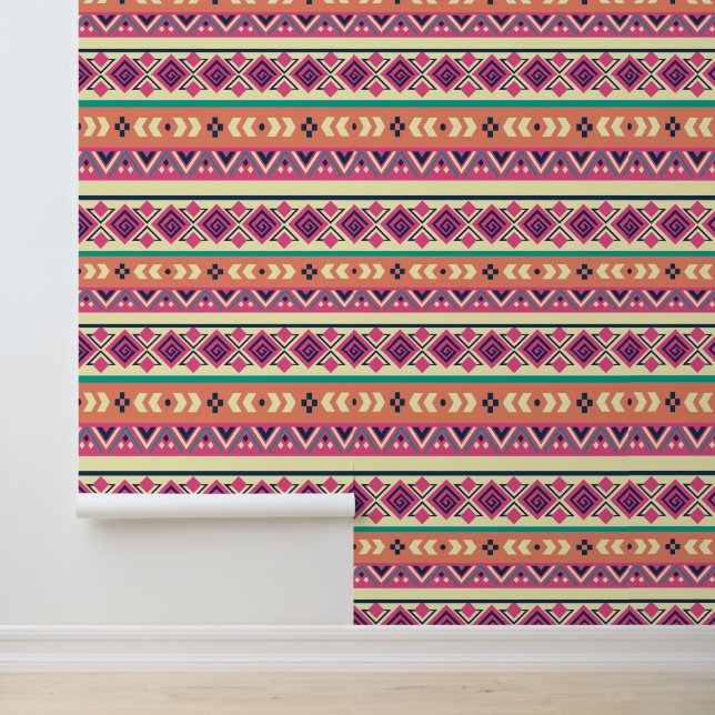 Cool betegeld Aztec patroon Wallpaper Behang (Applicatie)