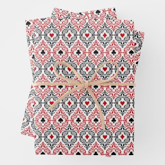 Cool betegeld kaartpak patroon Casino partij Inpakpapier Vel (In situ)