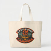 Cool beter leven kampvuur grote tote bag (Voorkant)