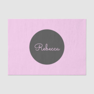 Cool bewerkbaar roze retro-modern scriptontwerp tissuepapier