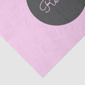 Cool bewerkbaar roze retro-modern scriptontwerp tissuepapier (Detail)